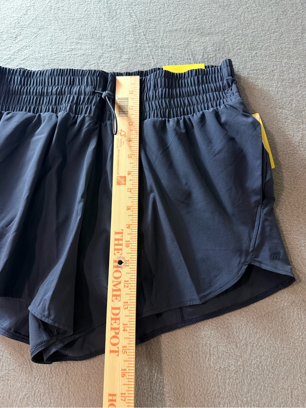 all in motion - Blue Smocked-Waist High-Rise Woven Athletic Shorts - Picture 10 of 13